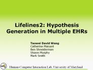 Lifelines2: Hypothesis Generation in Multiple EHRs