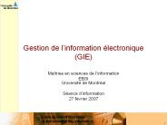 Gestion de l