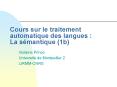 Cours sur le traitement automatique des langues : La s PowerPoint PPT Presentation