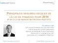 Principales mesures fiscales de la loi de finances pour 2014 et de la loi de finances rectificative pour 2013 PowerPoint PPT Presentation