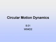 Circular Motion Dynamics