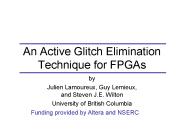 An Active Glitch Elimination Technique for FPGAs