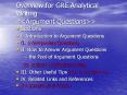 Overview for GRE Analytical Writing <<Argument Questions>> PowerPoint PPT Presentation
