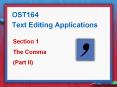 Section 1 The Comma (Part II) PowerPoint PPT Presentation