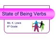 State of Being Verbs PowerPoint PPT Presentation