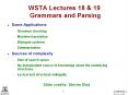 WSTA Lectures 18 PowerPoint PPT Presentation