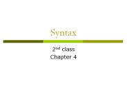 Syntax