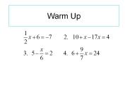 Warm Up