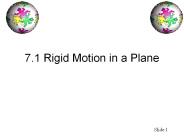 7.1 Rigid Motion in a Plane