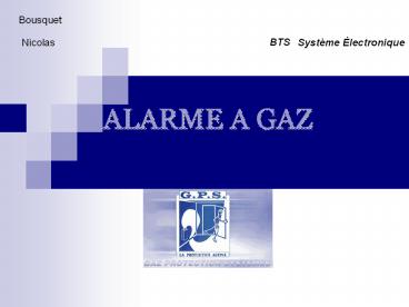ALARME A GAZ