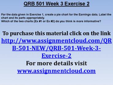QRB 501 Week 3 Exercise 2