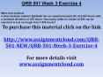 QRB 501 Week 3 Exercise 4 PowerPoint PPT Presentation