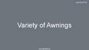 Variety of Awnings from Sandatex