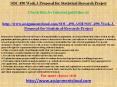 SOC 490 Week 3 Proposal for Statistical Research Project PowerPoint PPT Presentation