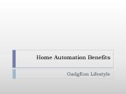 Home Automation Benefits