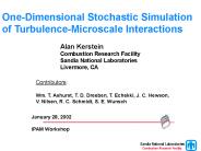 One-Dimensional Stochastic Simulation of Turbulence-Microscale Interactions