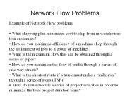Network Flow Problems