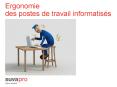 Ergonomie des postes de travail informatis PowerPoint PPT Presentation