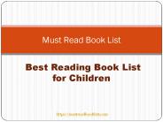 Best Reading Book List for Children PowerPoint PPT Presentation