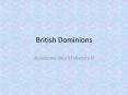 British Dominions PowerPoint PPT Presentation