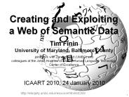 Creating and Exploiting a Web of Semantic Data