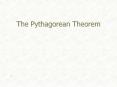 The Pythagorean Theorem PowerPoint PPT Presentation