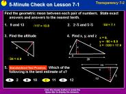 5-Minute Check on Lesson 7-1