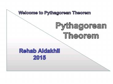 Pythagorean Theorum