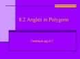 8.2 Angles in Polygons PowerPoint PPT Presentation