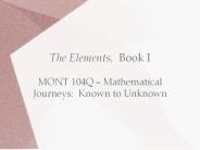 The Elements, Book I MONT 104Q 