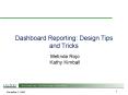 Dashboard Reporting: Design Tips and Tricks PowerPoint PPT Presentation