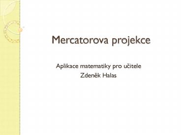 Mercatorova projekce