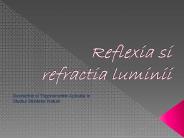 Reflexia si refractia luminii