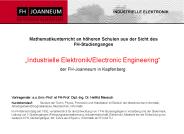 FH-Studiengang Infrastrukturwirtschaft               FH TECHNIKUM JOANNEUM KAPFENBERG