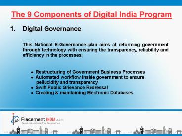 The 9 Sections of Cutting edge India Program