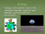 Ecology