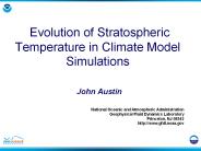Evolution of Stratospheric Temperature in Climate Model Simulations