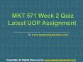 MKT 571 Week 2 Quiz Latest UOP Assignment PowerPoint PPT Presentation