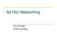 Ad Hoc Networking