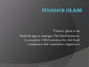 Finance glass Android app for organizers