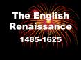 The English Renaissance PowerPoint PPT Presentation