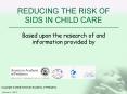 REDUCING THE RISK OF SIDS IN CHILD CARE PowerPoint PPT Presentation