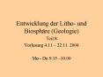 Entwicklung der Litho- und Biosph PowerPoint PPT Presentation