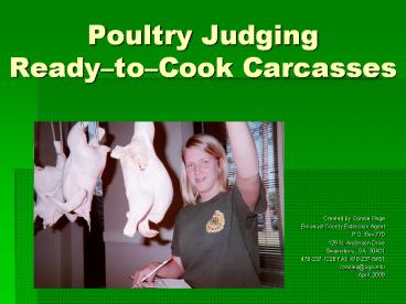 Poultry Judging Ready