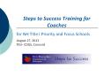 Steps to Success Training for Coaches PowerPoint PPT Presentation