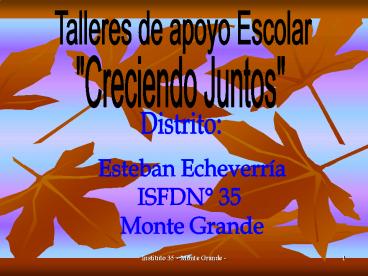 Talleres de apoyo Escolar