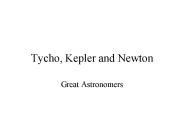 Tycho, Kepler and Newton
