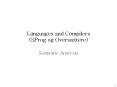 Languages and Compilers (SProg og Overs PowerPoint PPT Presentation