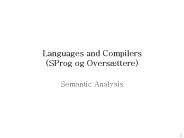 Languages and Compilers (SProg og Overs