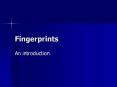 Fingerprints PowerPoint PPT Presentation